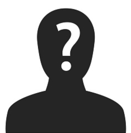 A silhouette with a question mark on its face, indicating that no picture is available