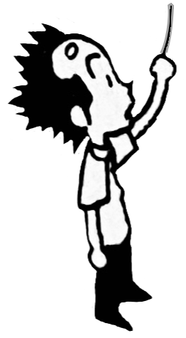 A small, transparent image of a chibified Yukimitsu, gesturing to the image with a pointer and speaking, as if hosting a lecture.