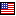 The flag of the United States of America, with thirteen red and white stripes and a square field of blue on the top-left corner, spangled with fifty stars. The stripes and stars represent the original thirteen colonies and the fifty states in the union.